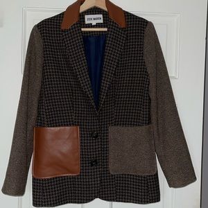 Steve Madden mixed material blazer size small
